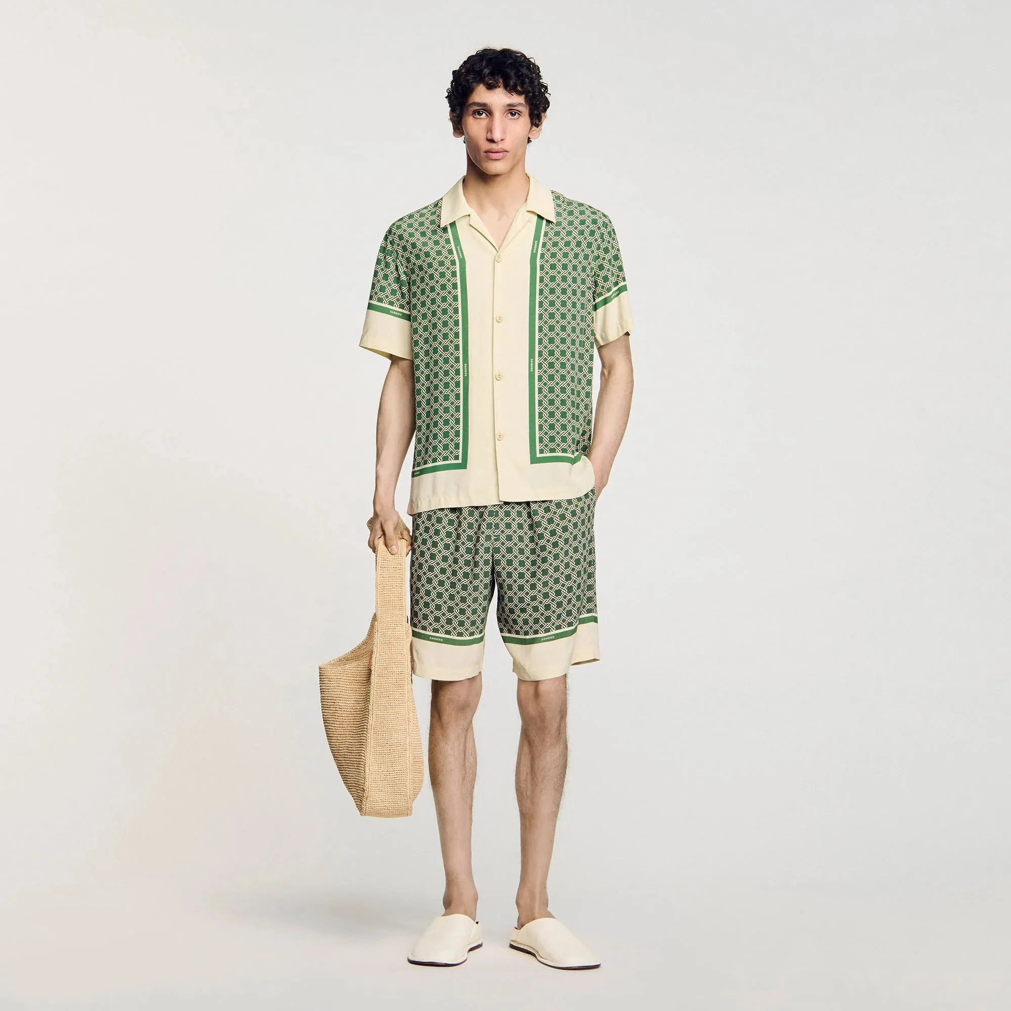 Fence Mc Short-Sleeved Patterned Shirt Super Green