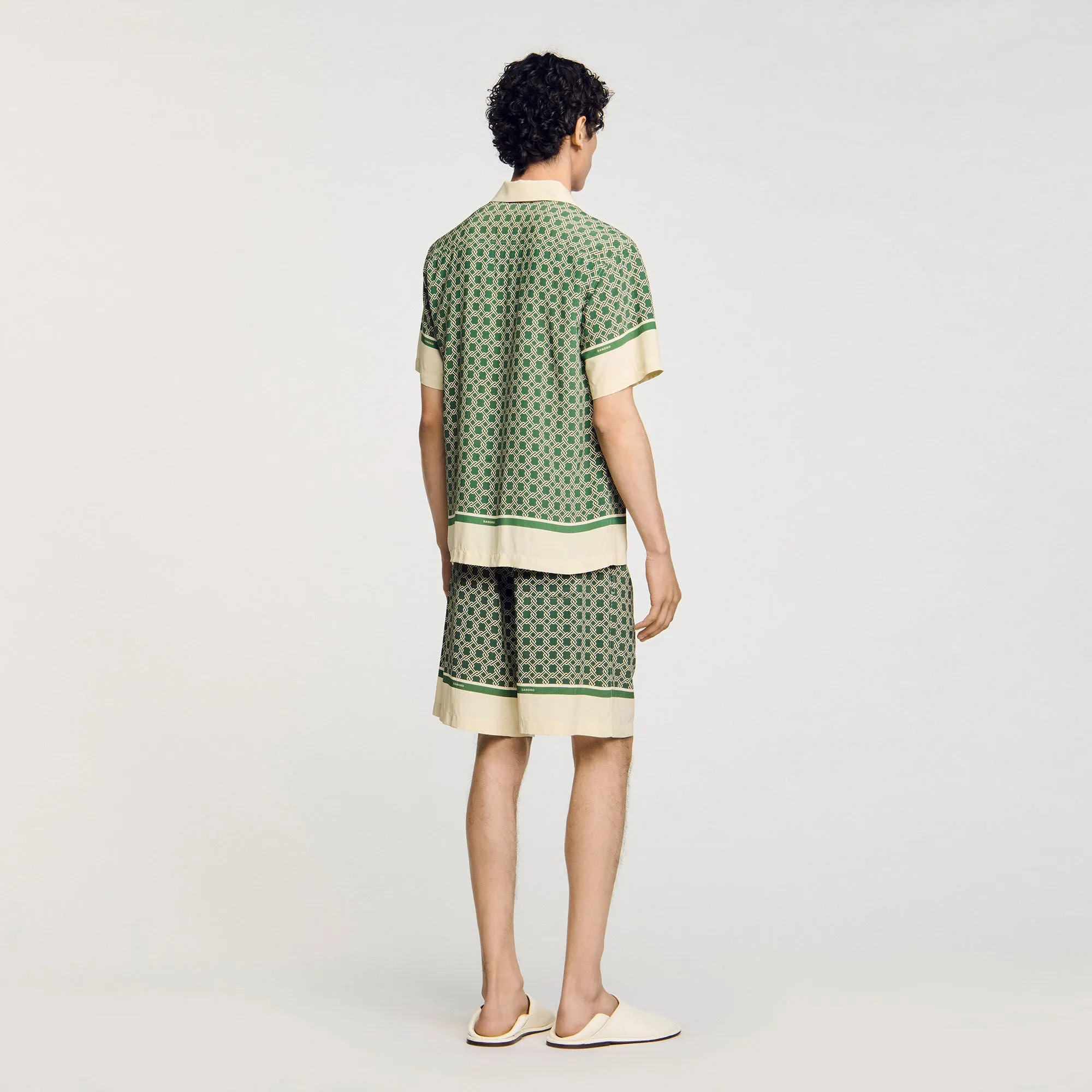 Fence Mc Short-Sleeved Patterned Shirt Super Green