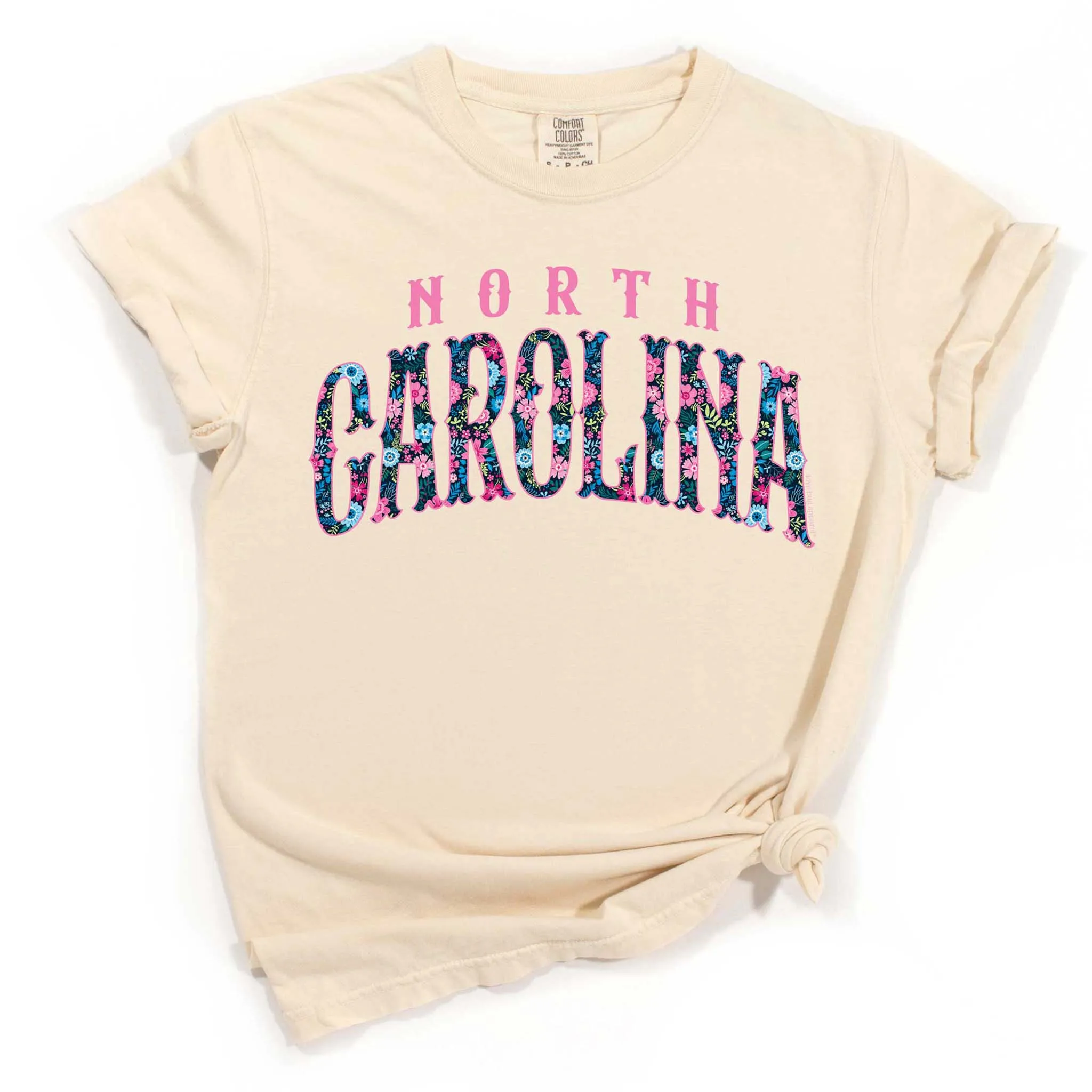 Floral North Carolina Arch Short Sleeve T-Shirt