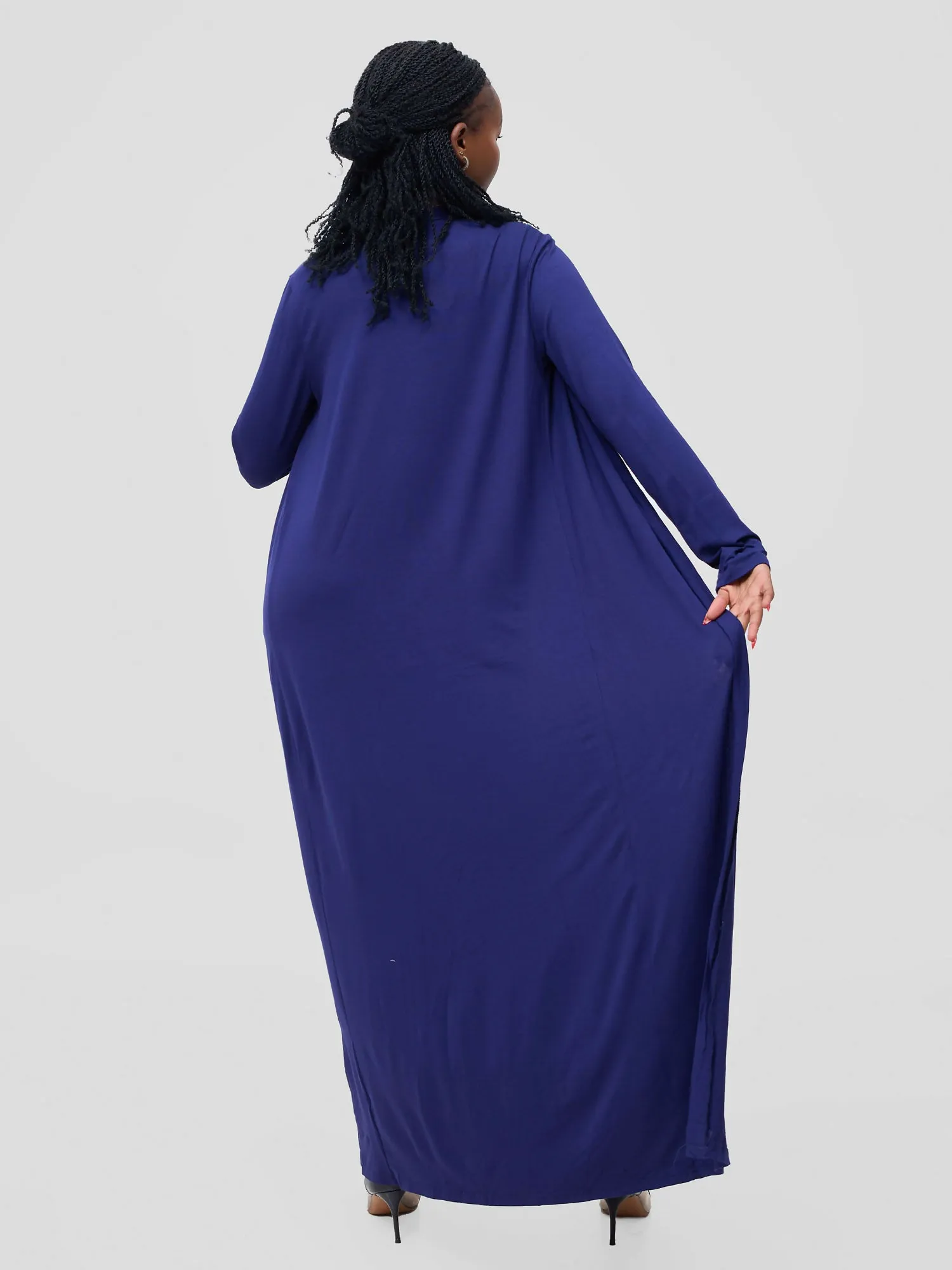 Flowy Cotton Kimono - Navy Blue