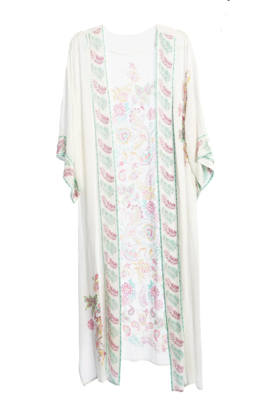 Flowy Paisley Kimono Long