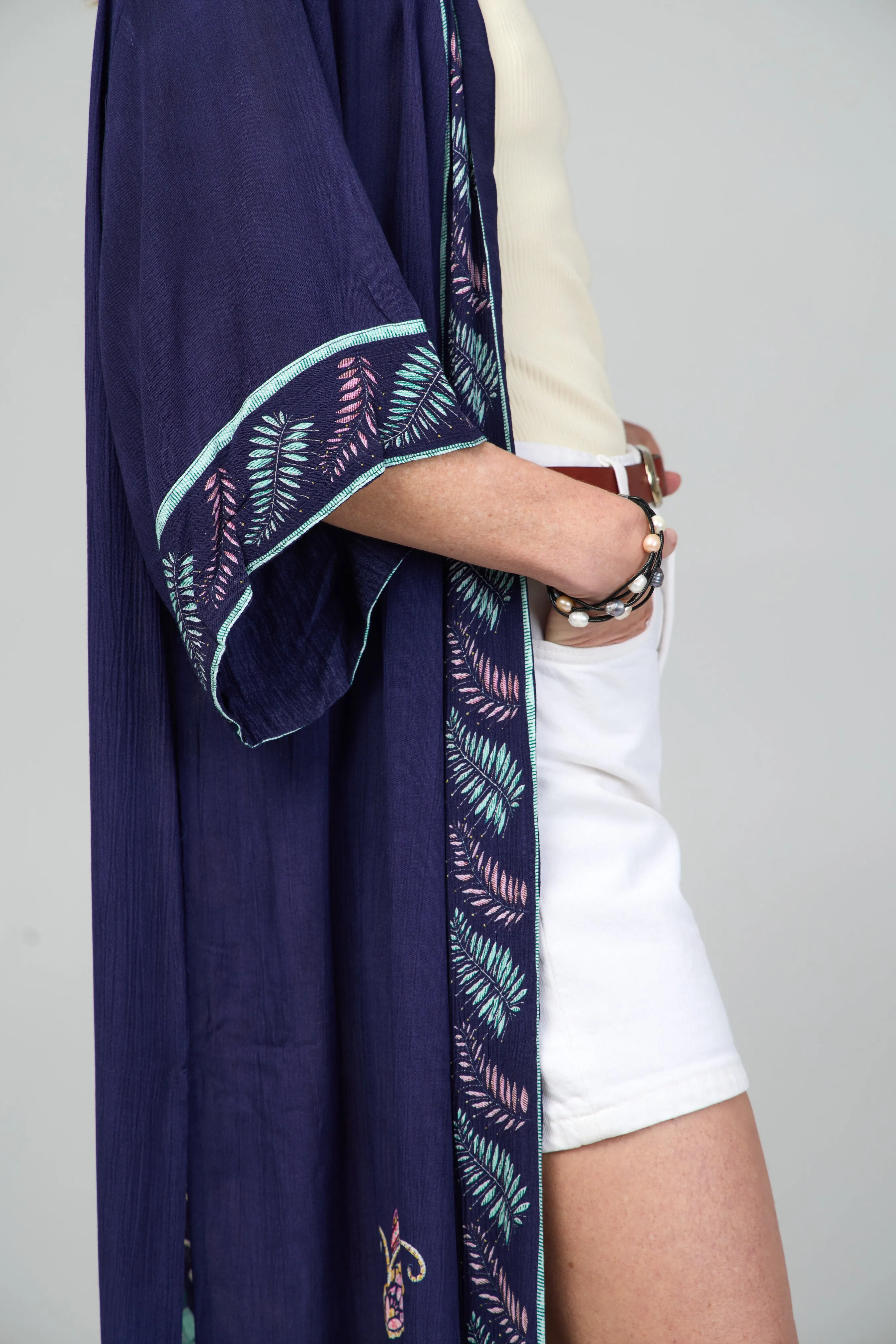 Flowy Paisley Kimono Long