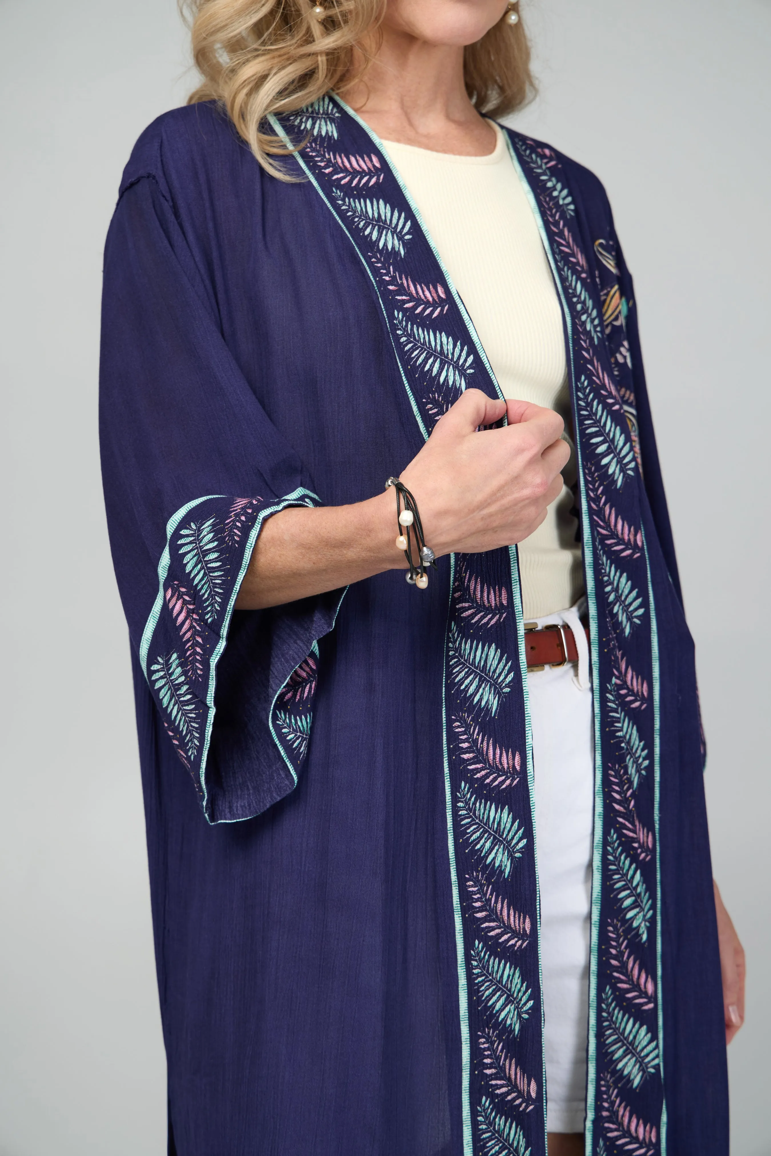 Flowy Paisley Kimono Long