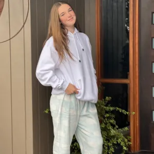Fluffy PJ bottoms - Light Blue Clouds