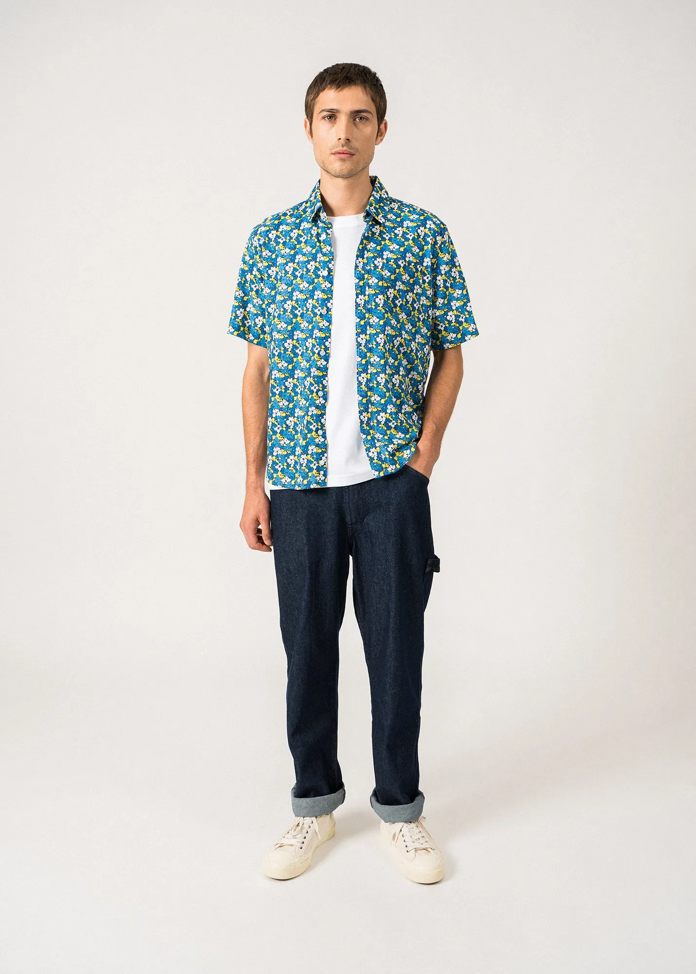 Franck Patterned Shirt  short sleeves (MER FLEUR)