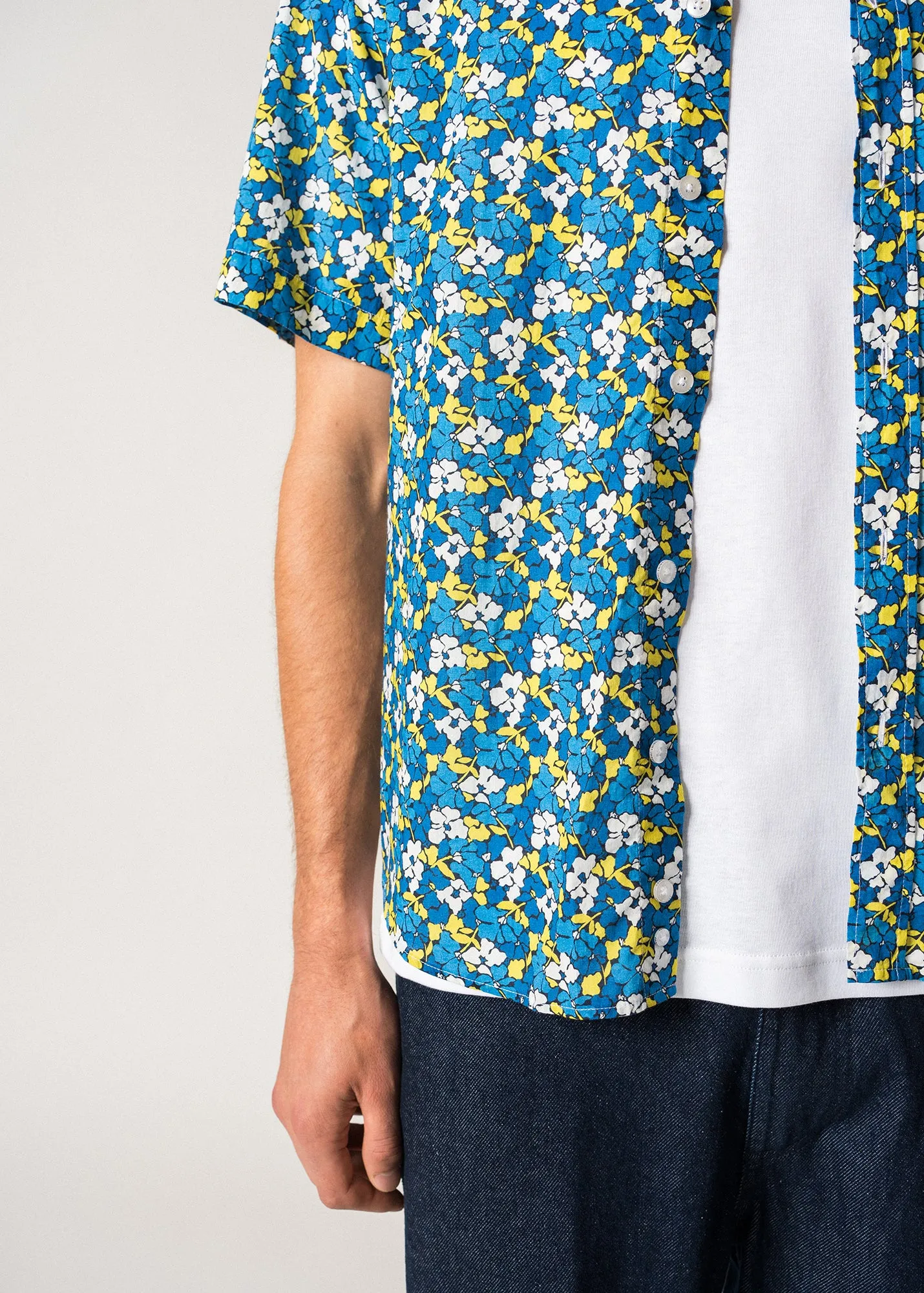 Franck Patterned Shirt  short sleeves (MER FLEUR)