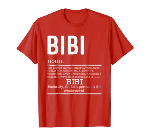 Funny Bibi Definition Grandma Mother Day Gifts T-Shirt