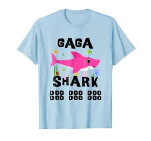 Gaga Shark T Shirt Mother Grandma Thanksgiving Christmas