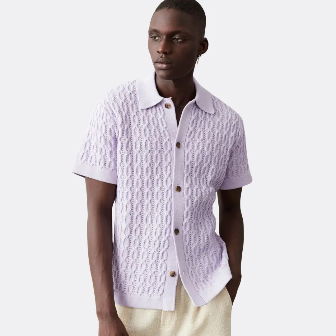 Garrett Knitted Shirt (Light Orchid)