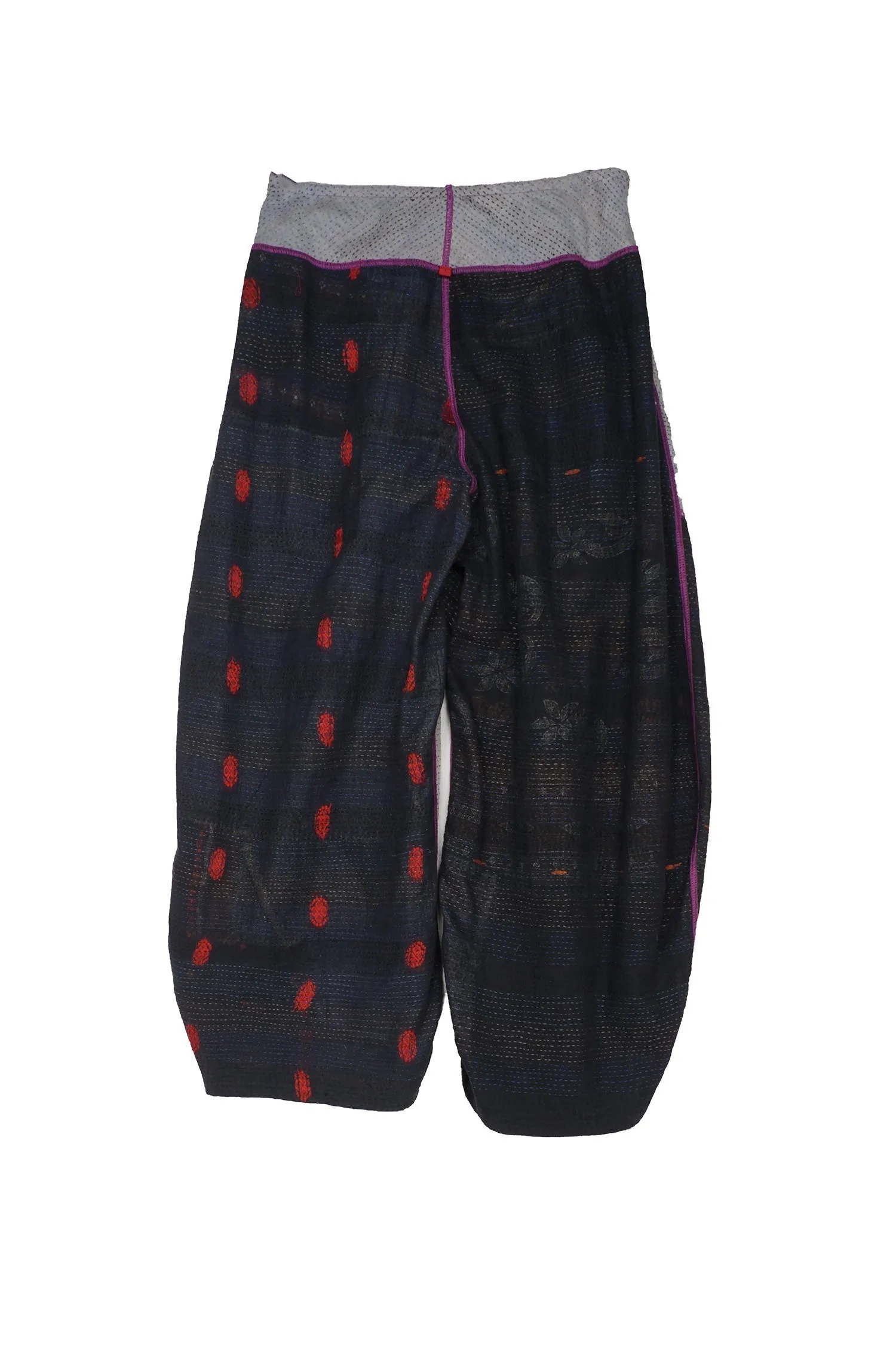 HAND PAINTED RALLI KANTHA HAREM PANTS - gp2605-gry -