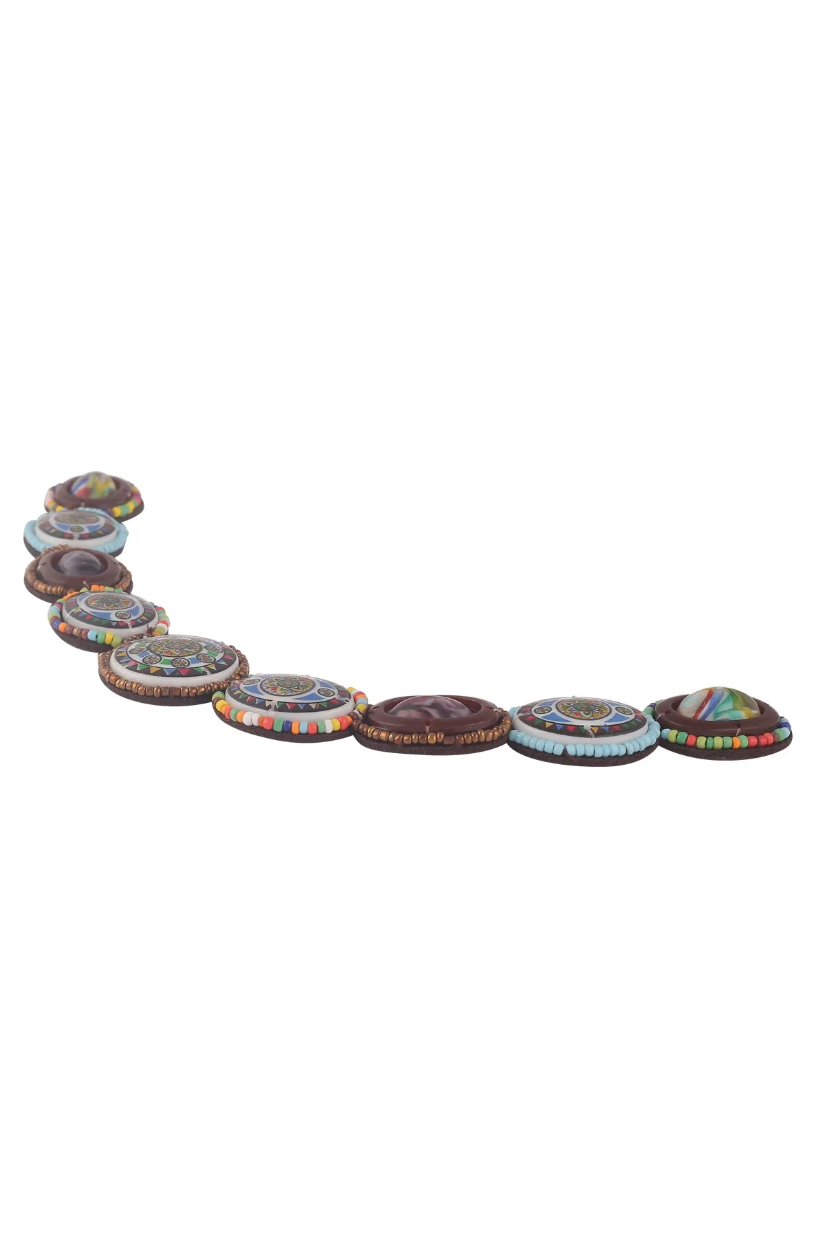 Handmade Multicolour Multiple Beaded Long Length Beaded Neck