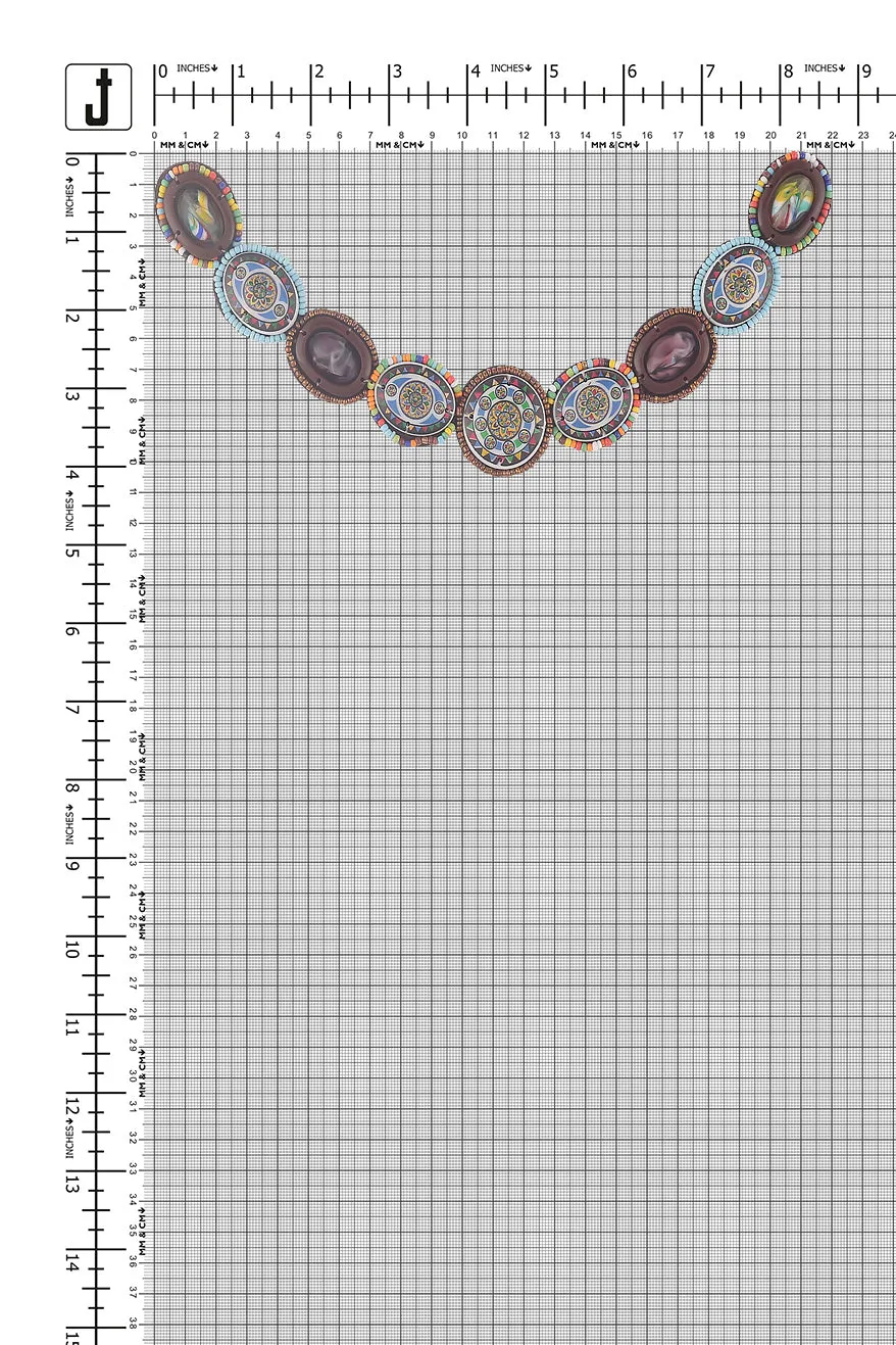 Handmade Multicolour Multiple Beaded Long Length Beaded Neck