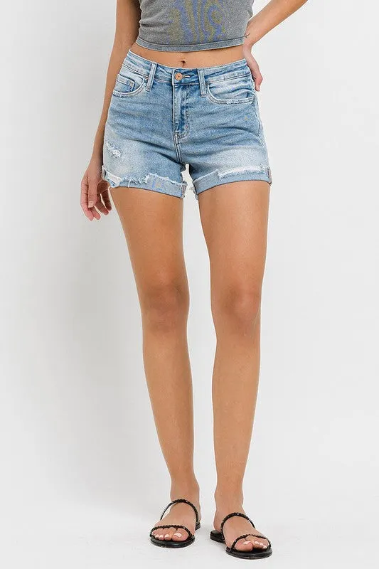 High Rise Stretch Shorts