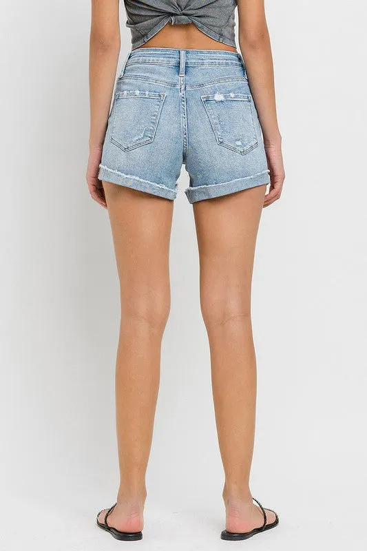 High Rise Stretch Shorts