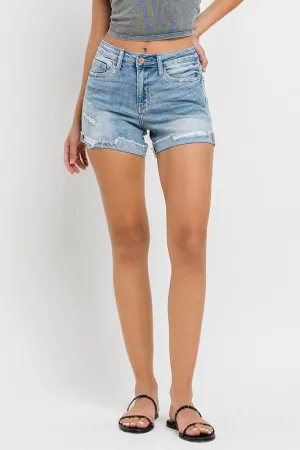 High Rise Stretch Shorts