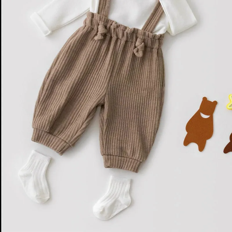 High-Waisted Striped Corduroy Pants