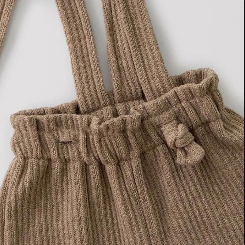 High-Waisted Striped Corduroy Pants