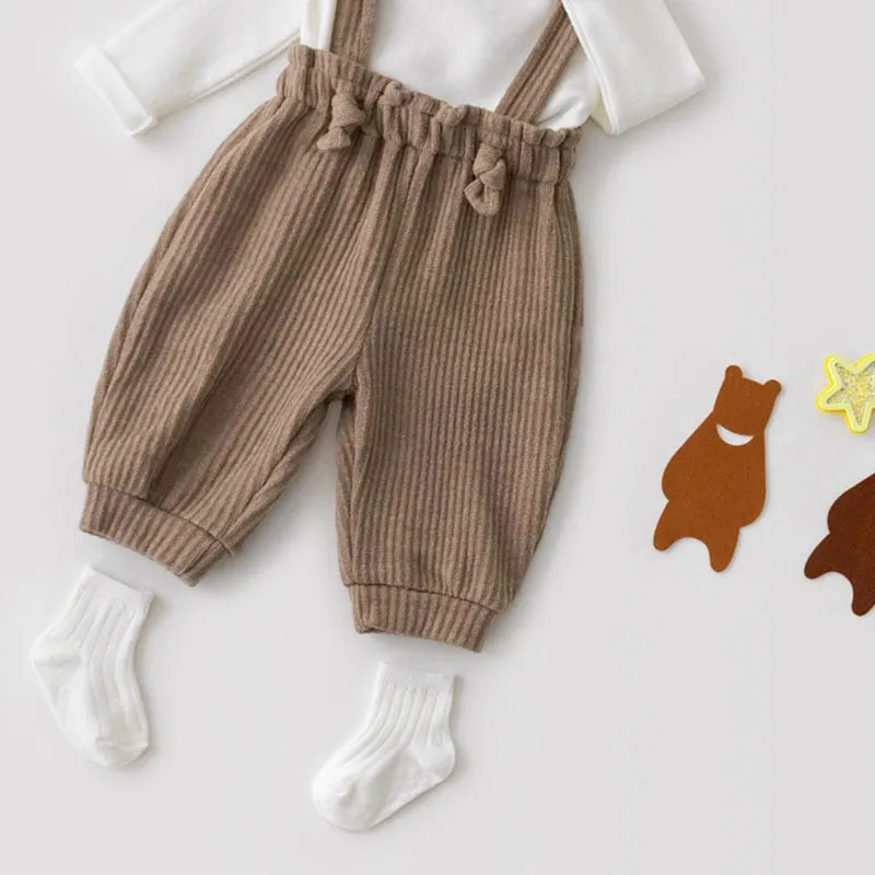 High-Waisted Striped Corduroy Pants