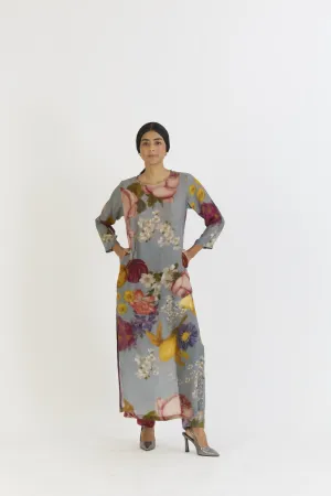 INDIGO ROSE LONG KURTA SET