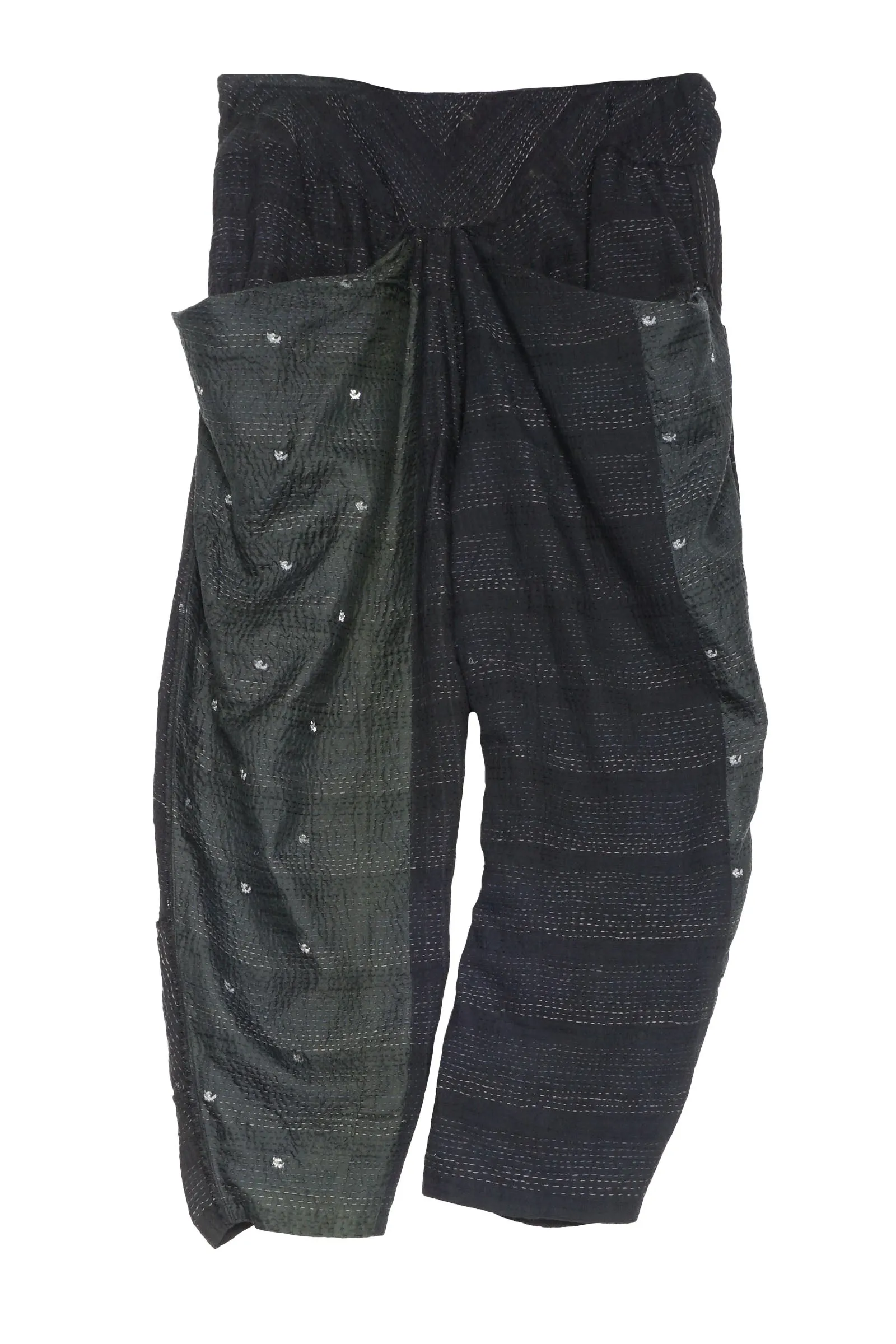 JAIPUR PATCH KANTHA YAMAHA PANTS - jp2632-blk -