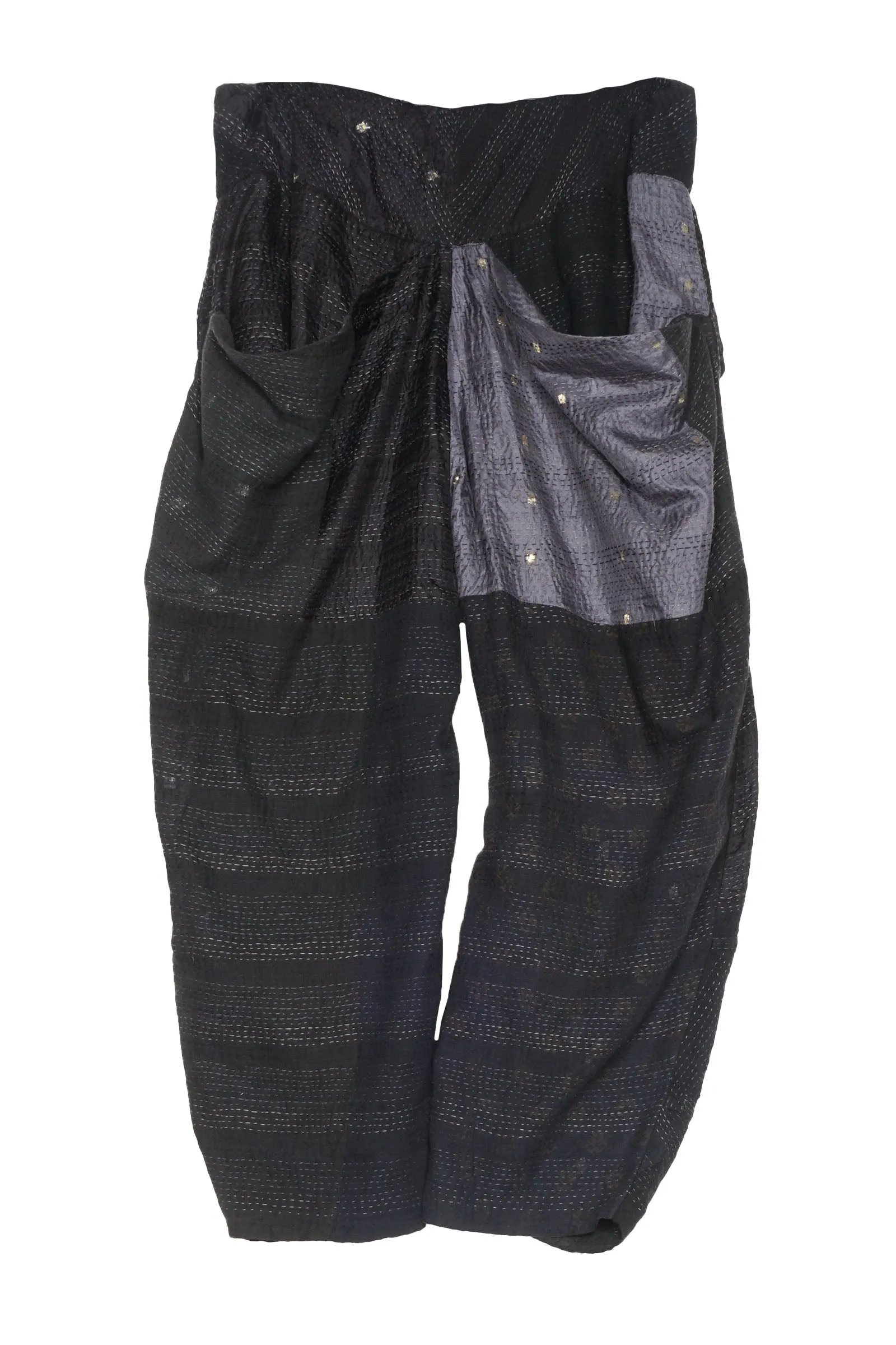 JAIPUR PATCH KANTHA YAMAHA PANTS - jp2632-blk -