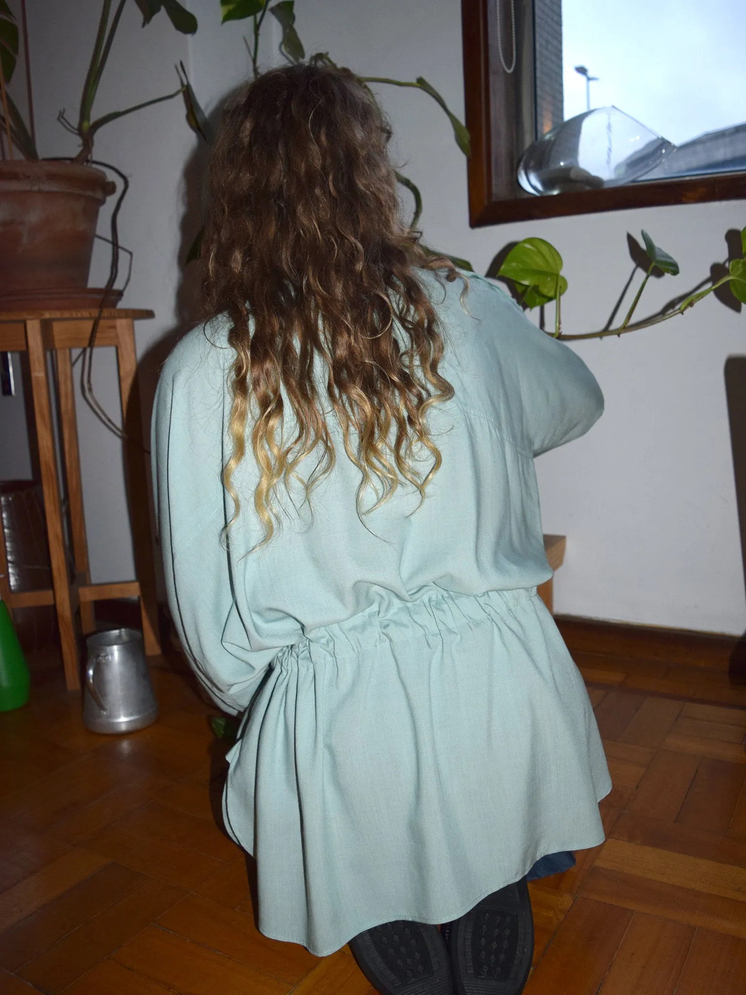 Jo big shirt, surf green