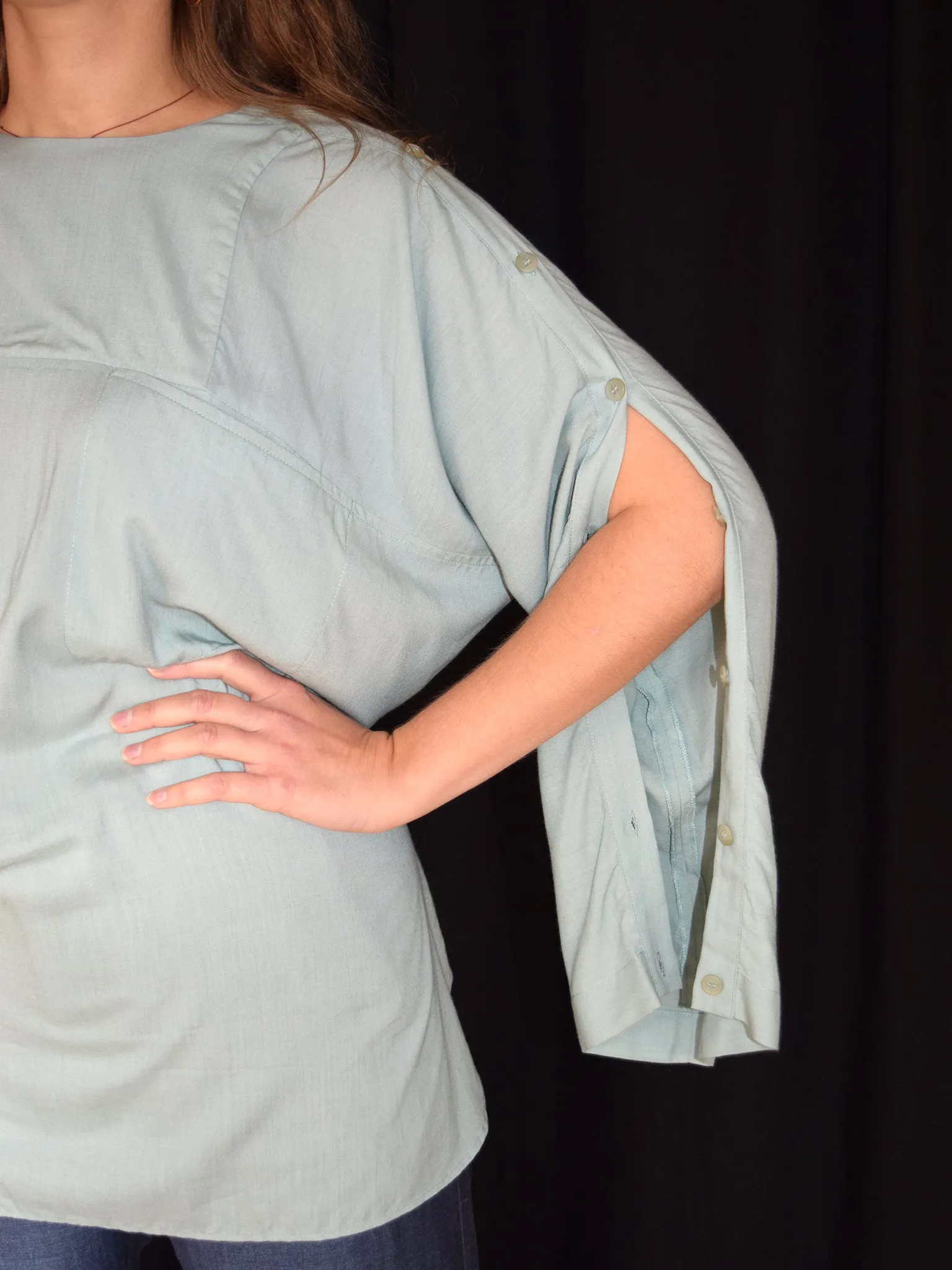 Jo big shirt, surf green