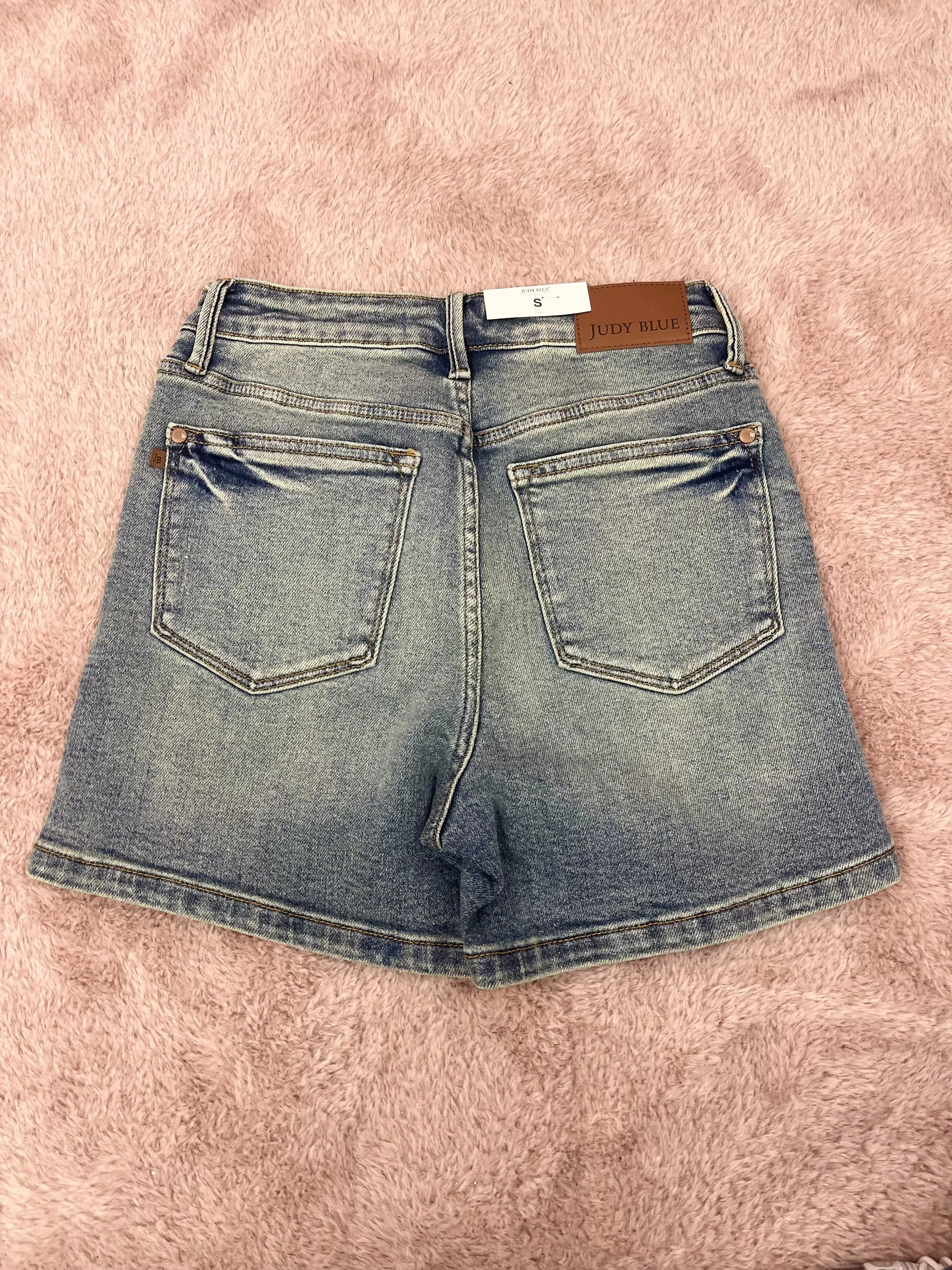 Judy Blue V-Front Vintage Wash Shorts