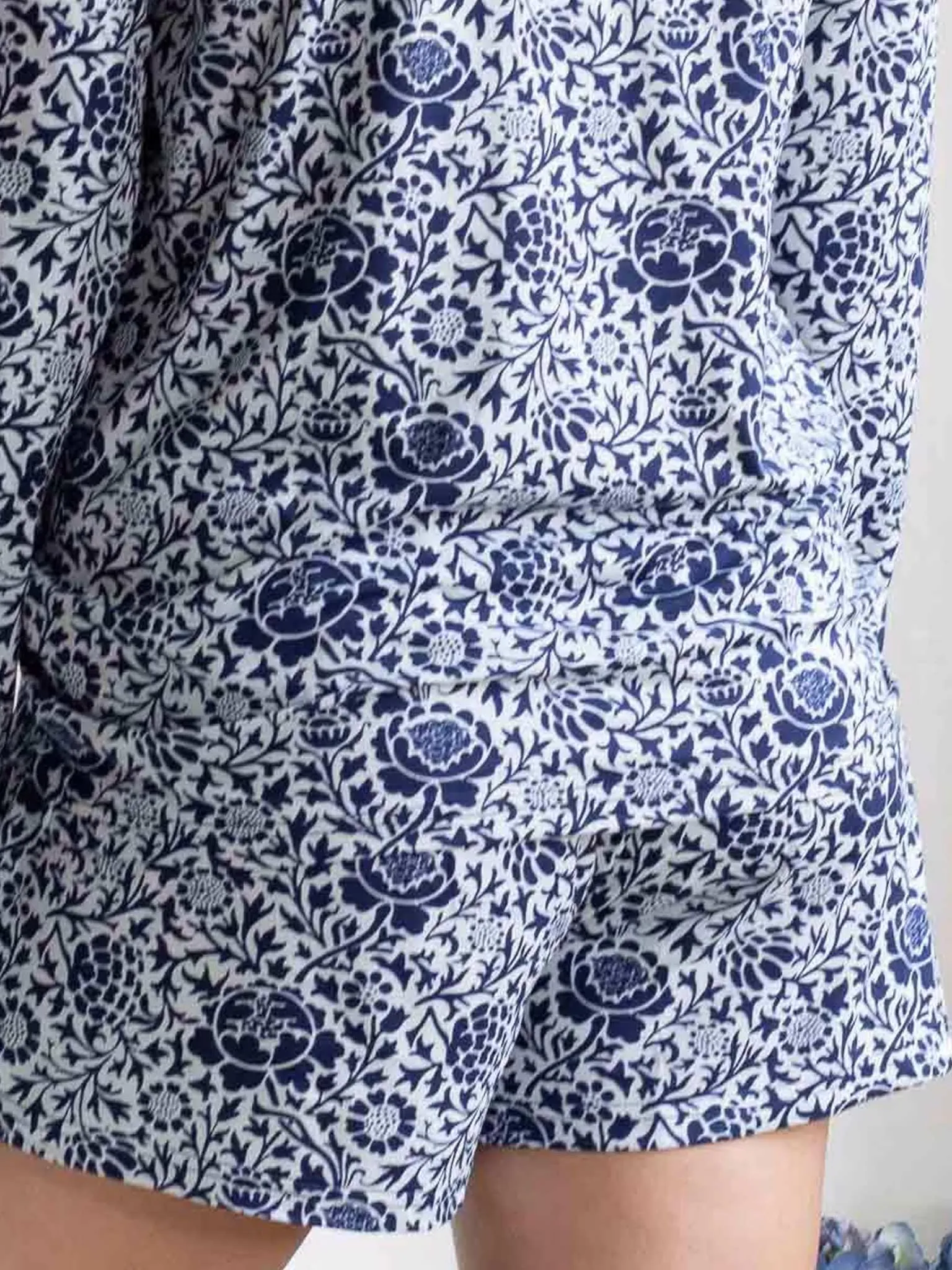 Kaolin Ice and Royal Blue Sleep Shorts