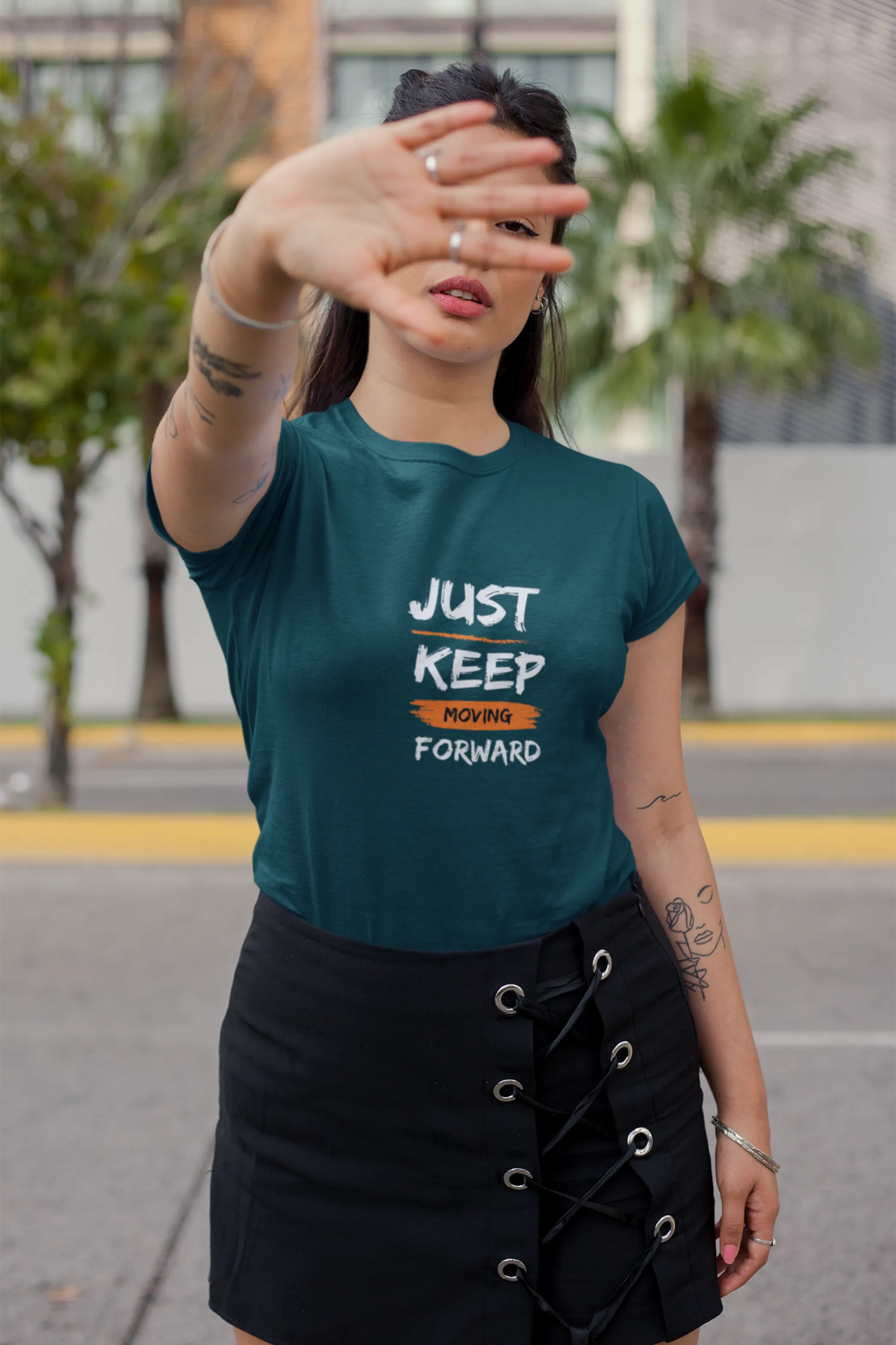 Keep Moving Forward Printed T-shirt for women