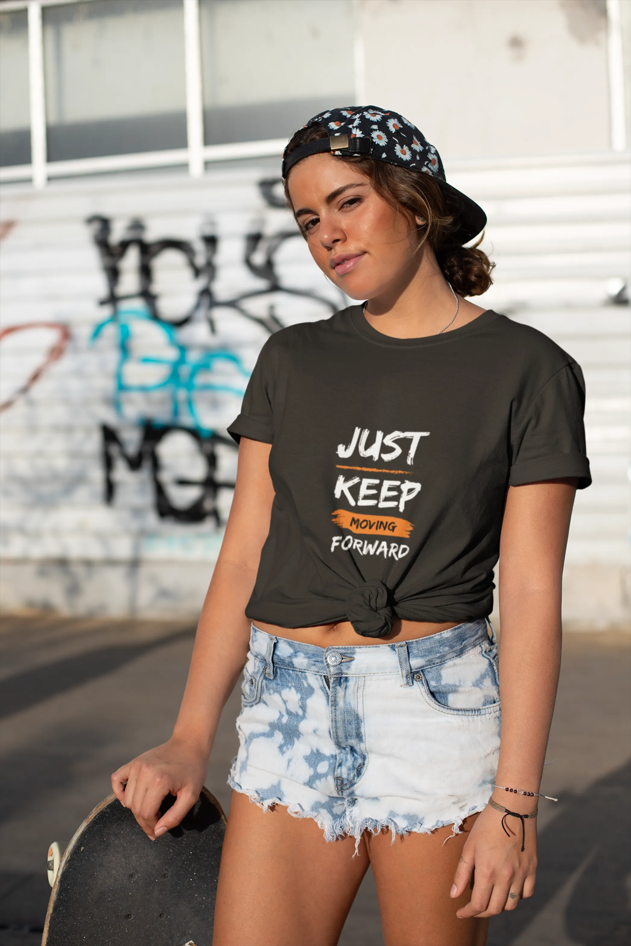 Keep Moving Forward Printed T-shirt for women