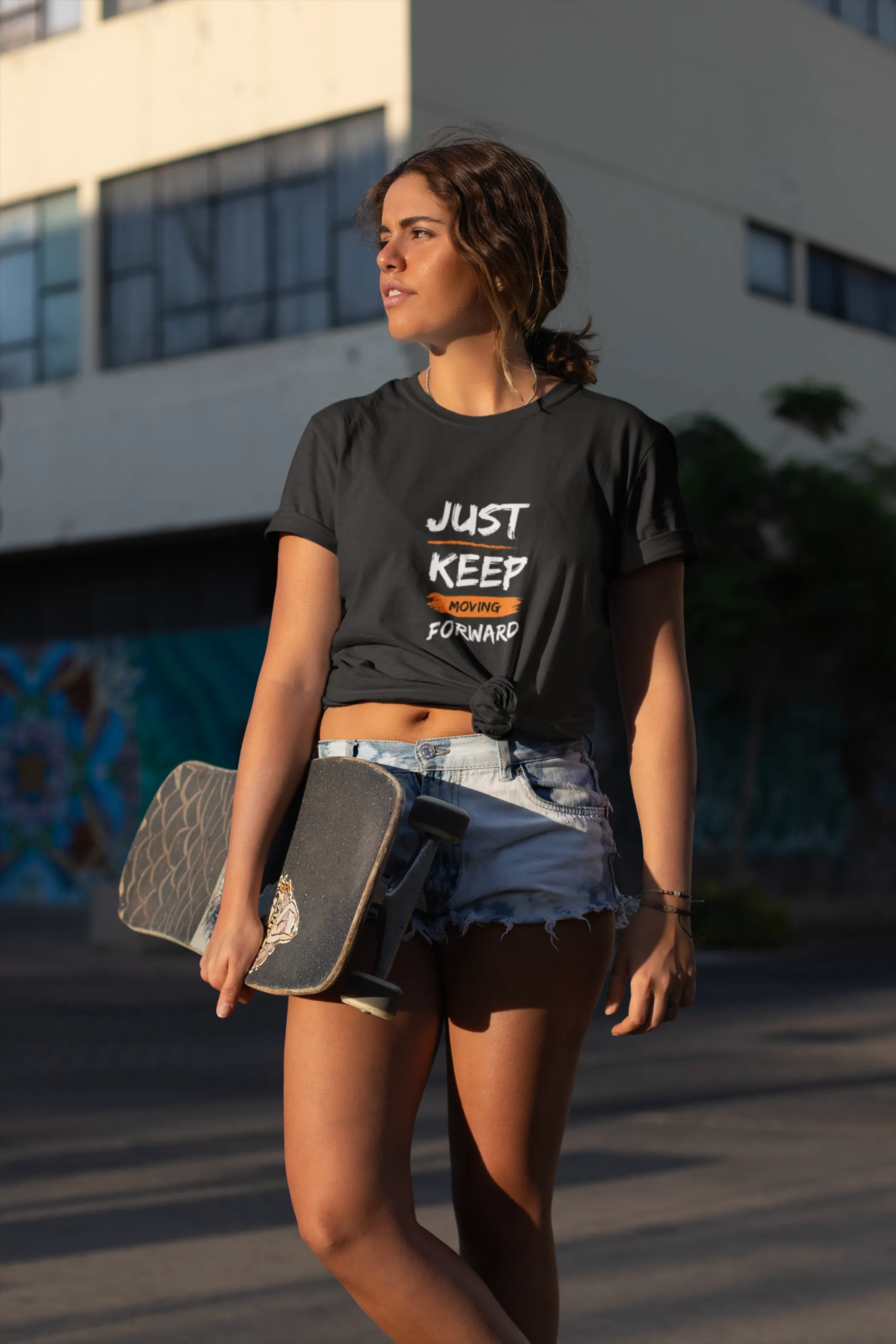 Keep Moving Forward Printed T-shirt for women