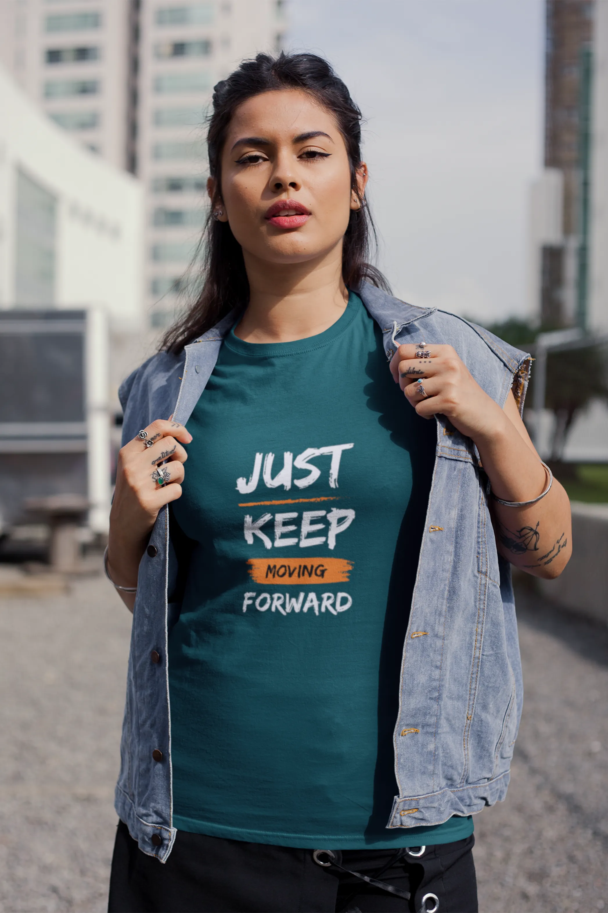 Keep Moving Forward Printed T-shirt for women