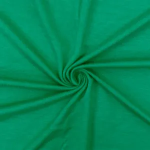 Kelly Green Solid Stretch Rayon Jersey Knit Fabric