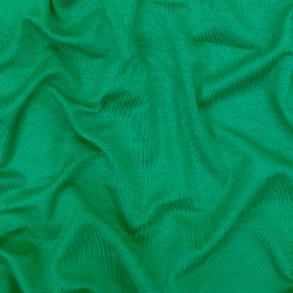 Kelly Green Solid Stretch Rayon Jersey Knit Fabric