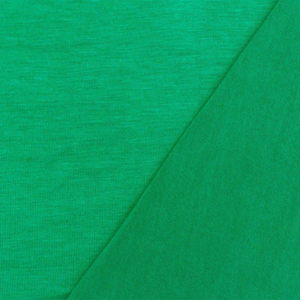 Kelly Green Solid Stretch Rayon Jersey Knit Fabric