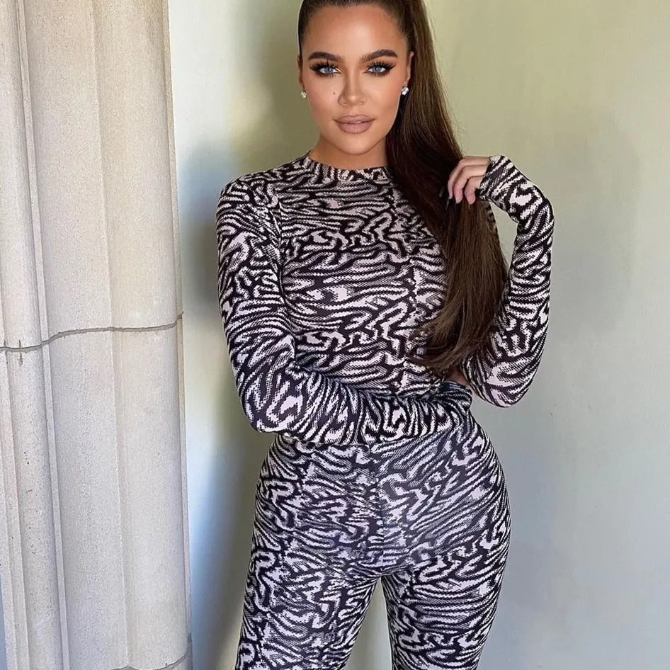 Kylie Geometric Streetwear Jumpsuit