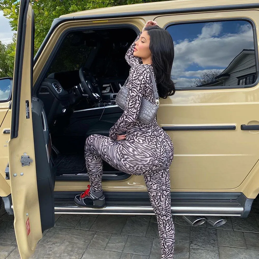 Kylie Geometric Streetwear Jumpsuit