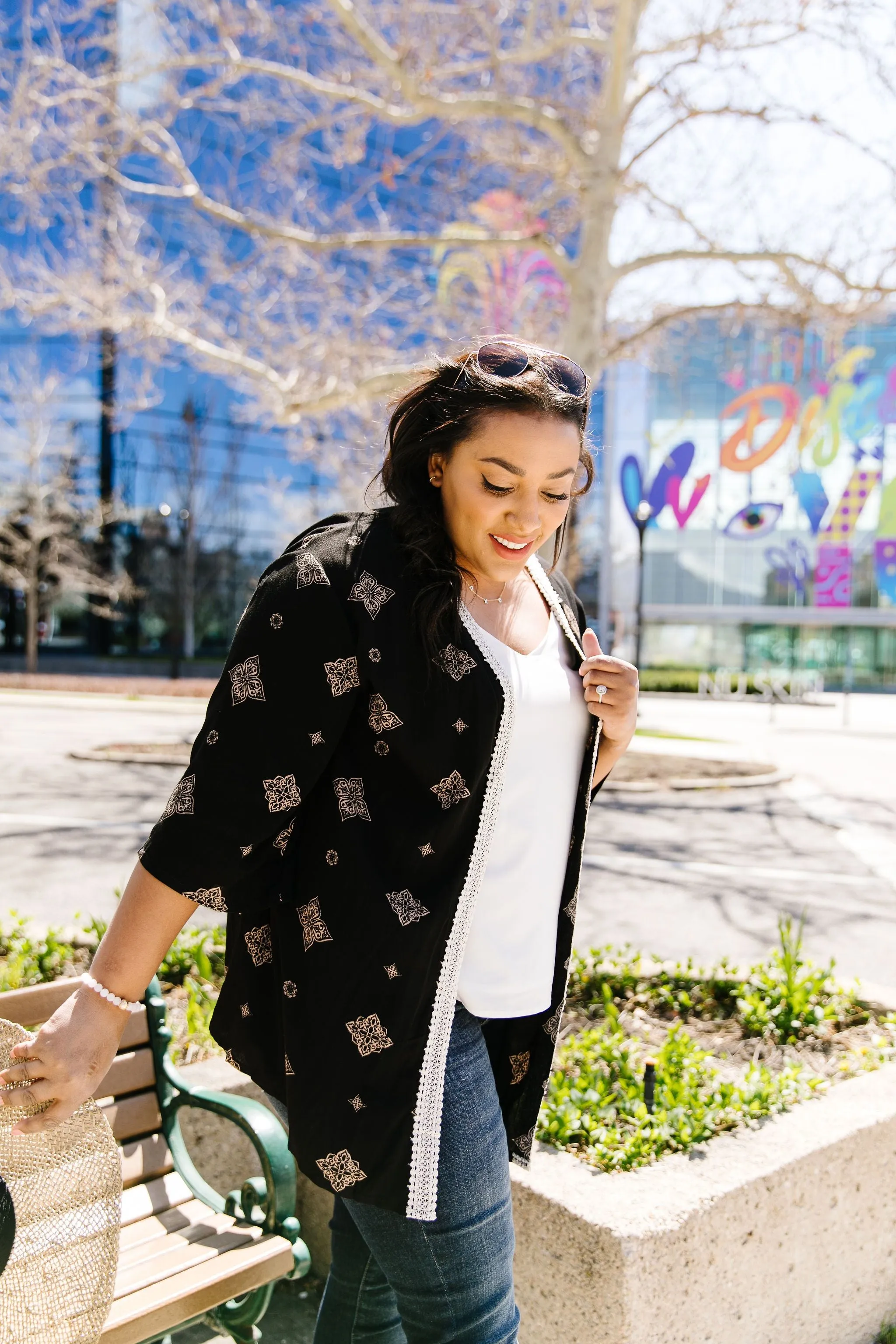 Lace Trimmed Kimono