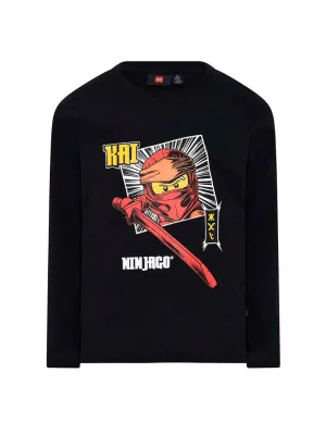LEGO NINJAGO t-shirt with print-LWTAYLOR 706-995 Black