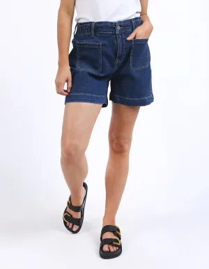 Lennox Denim Shorts Dark Blue Wash