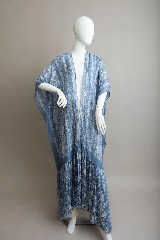 LETO Paisley Tapestry Free Flow Kimono