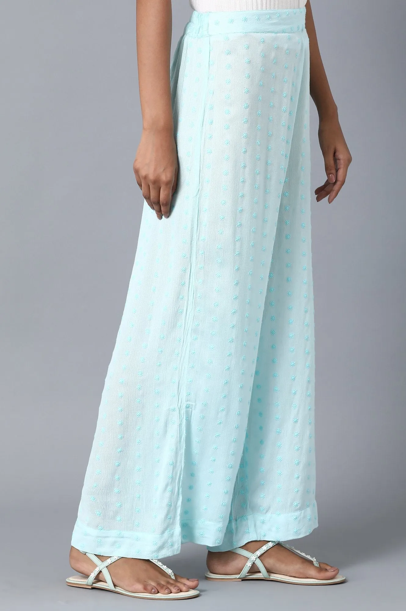 Light Blue Loose Fit Palazzo