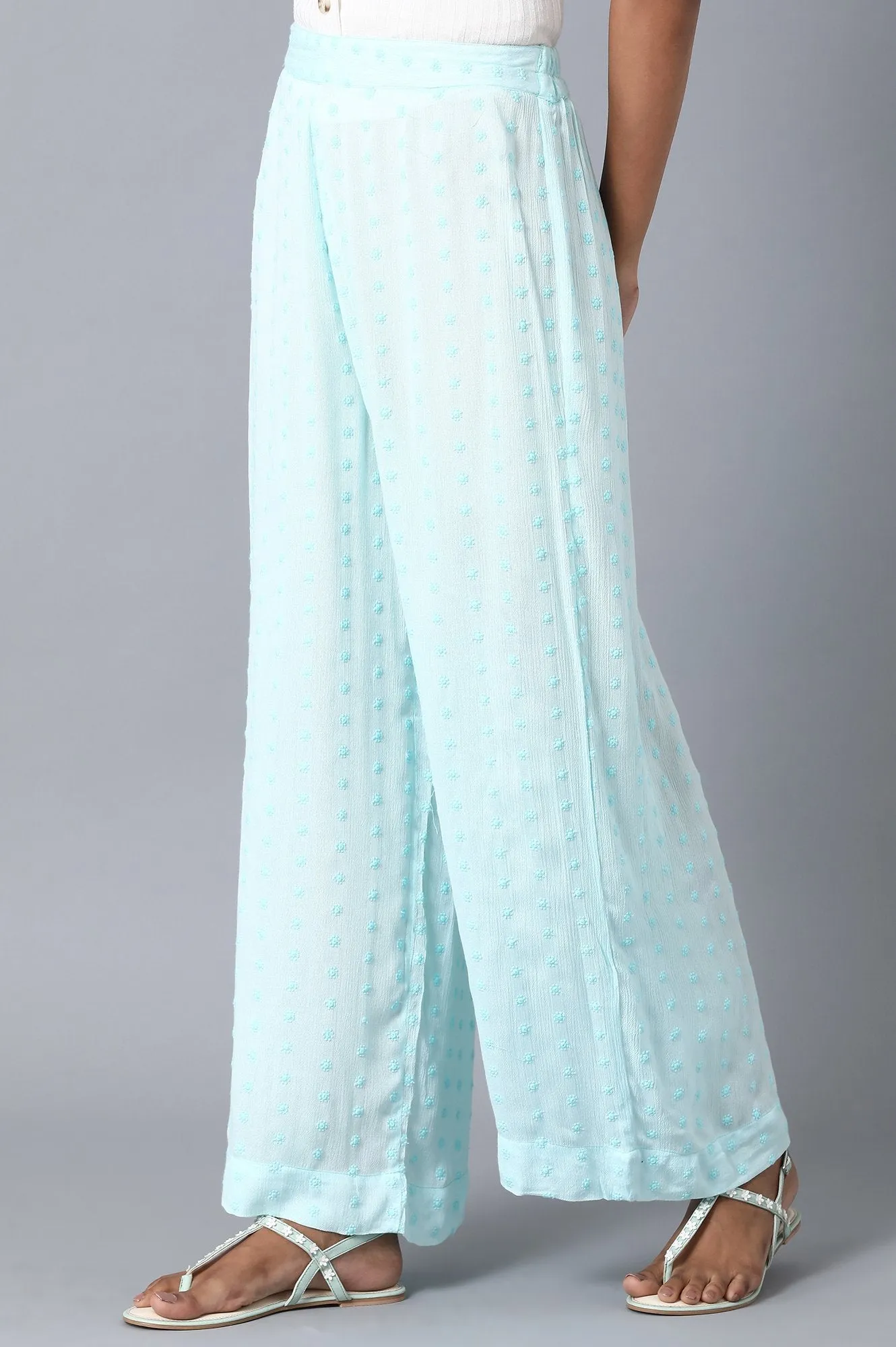 Light Blue Loose Fit Palazzo