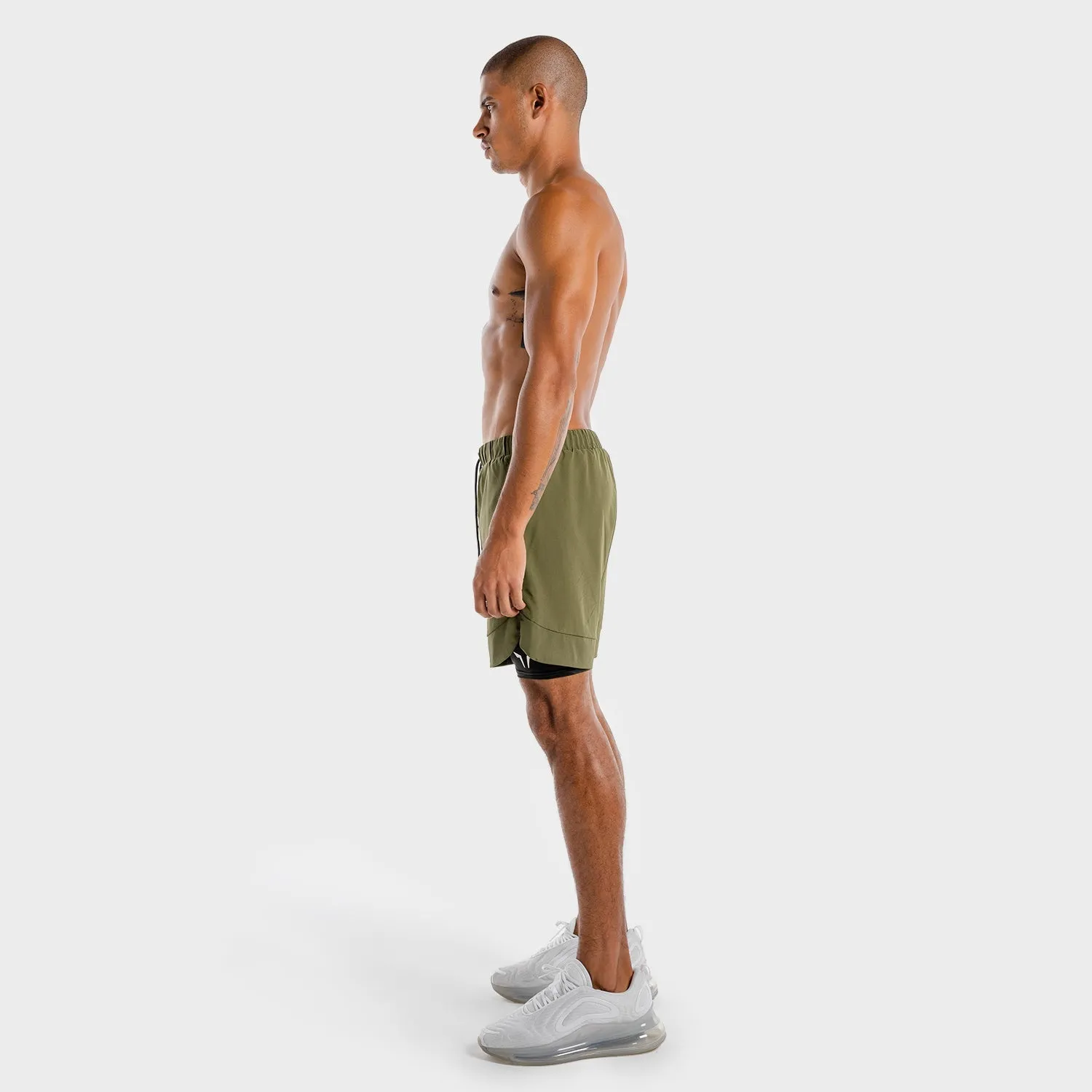 Limitless 2-in-1 Shorts - Khaki And Black