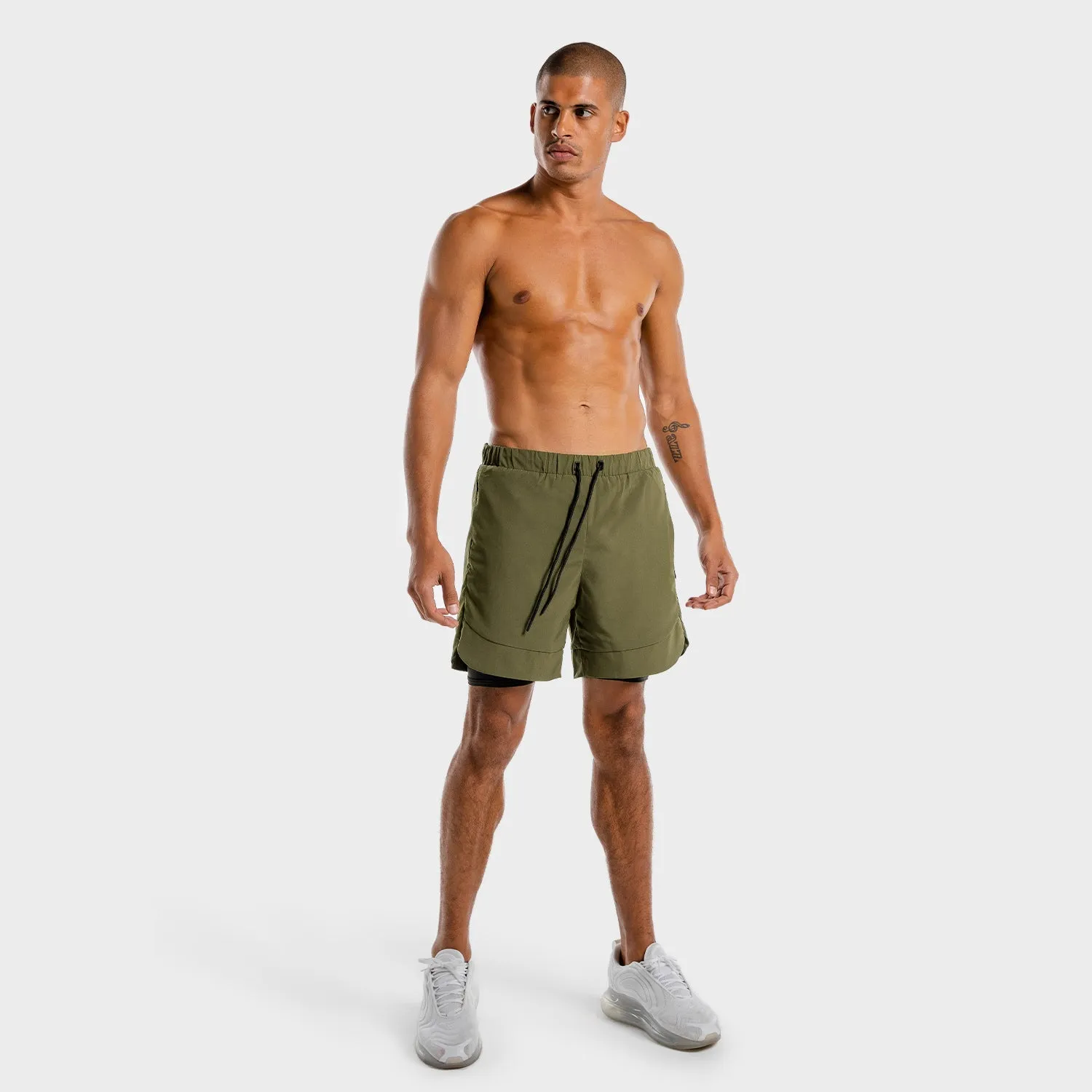 Limitless 2-in-1 Shorts - Khaki And Black