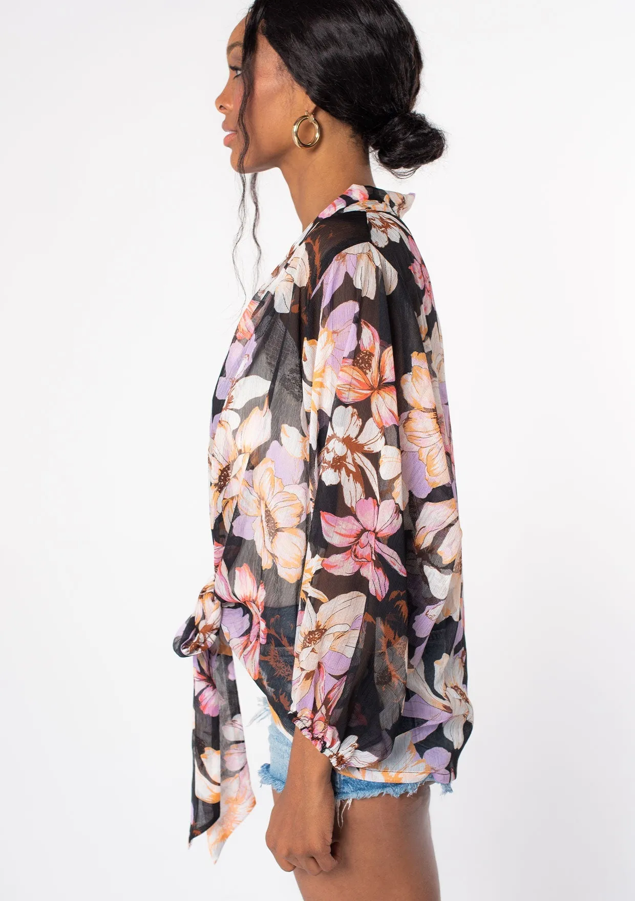 Lorina Tie Front Top