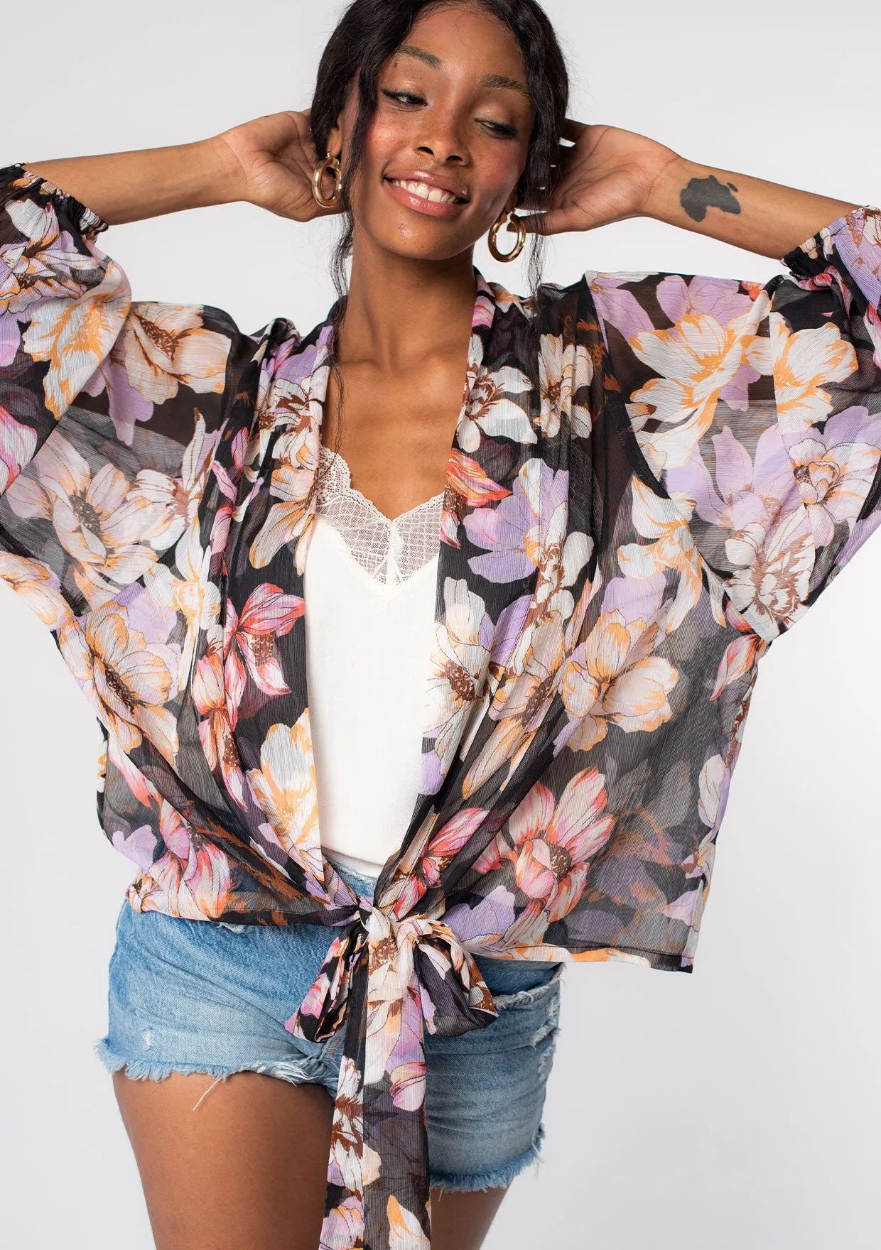 Lorina Tie Front Top