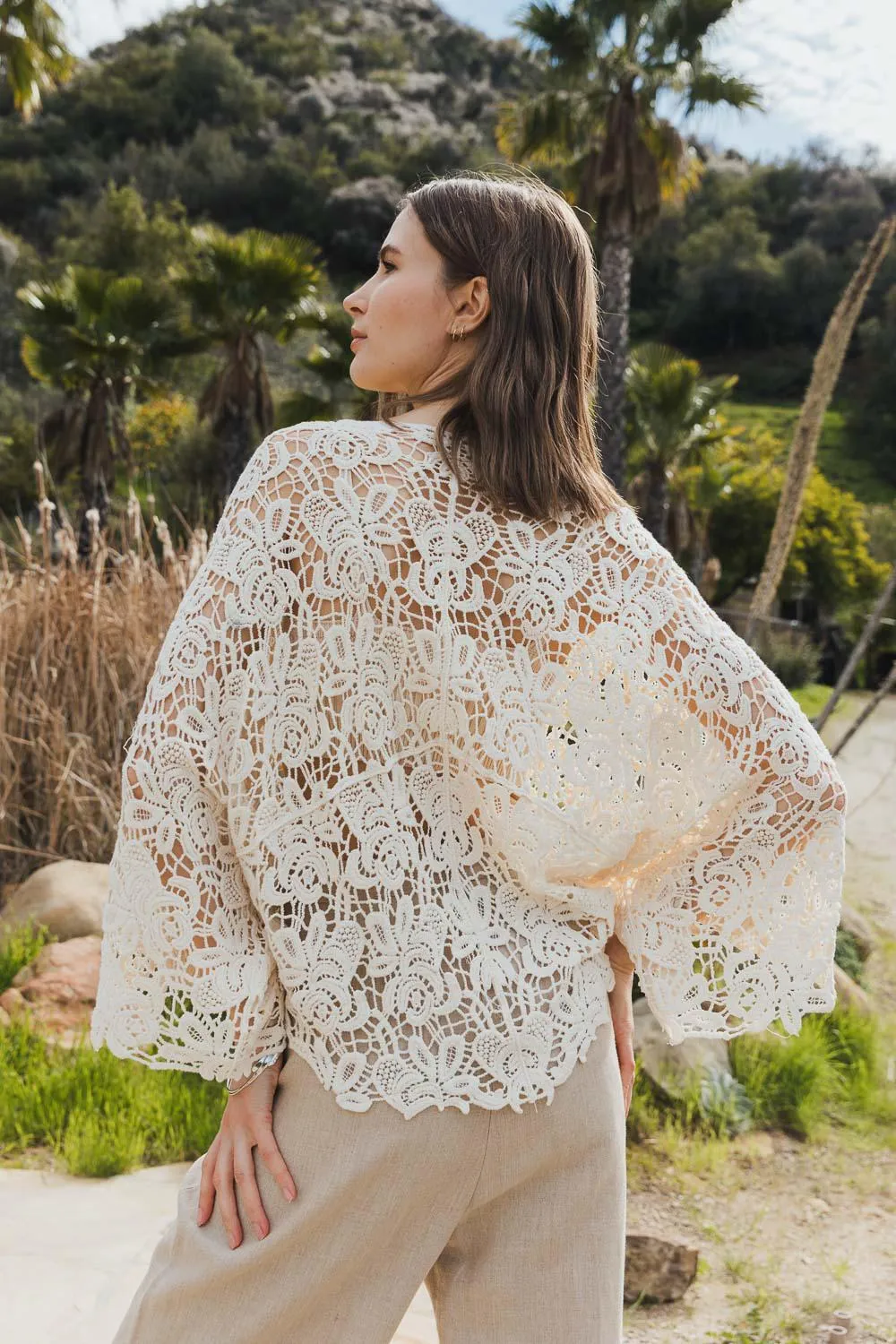 Magnolia Lace Tie Front Cover Up - 5 Colors