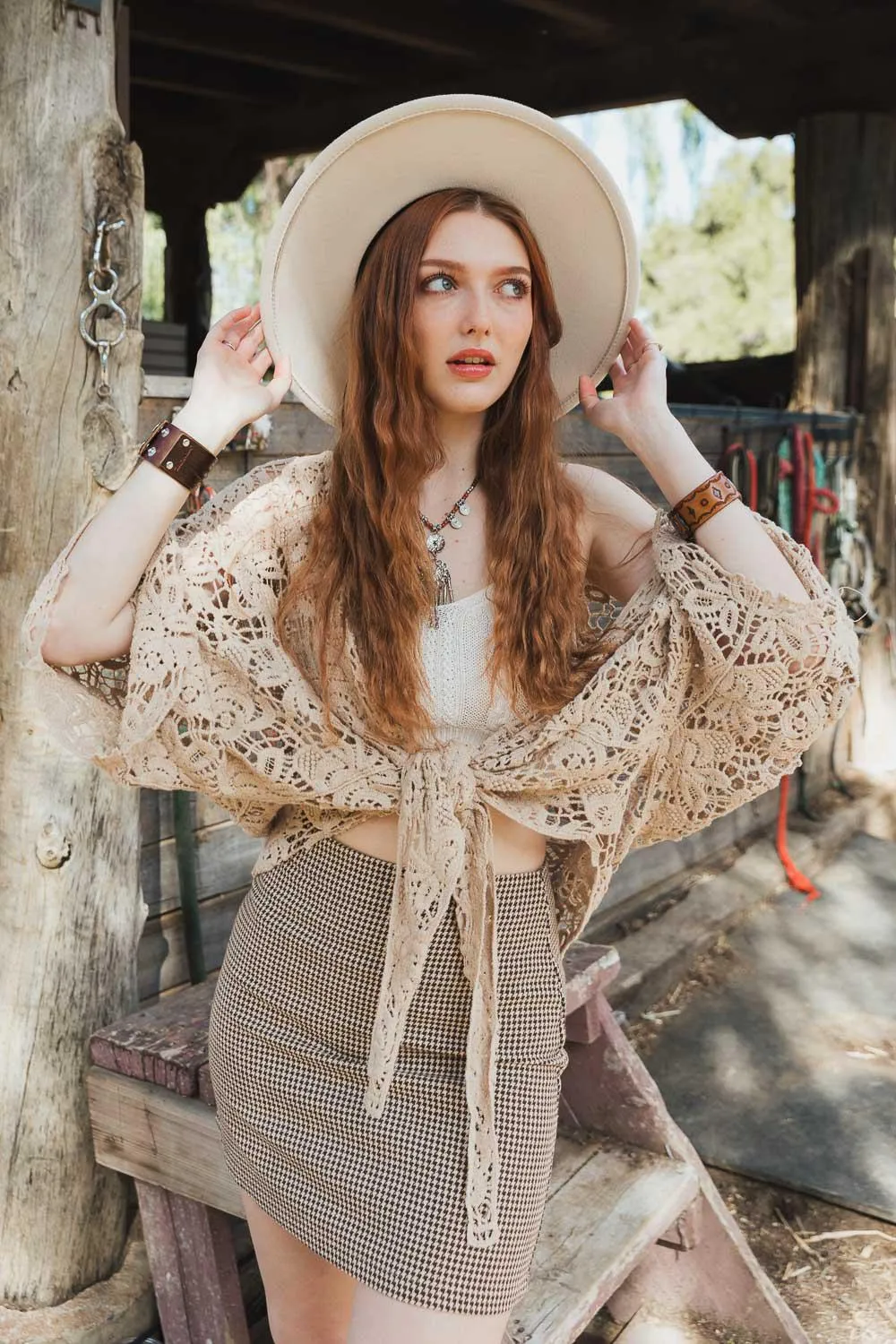 Magnolia Lace Tie Front Cover Up - 5 Colors